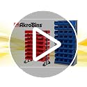 AkroBins 30239 Blue Plastic Storage Bins 11x8x7, 6-Pack - Storage Organizer