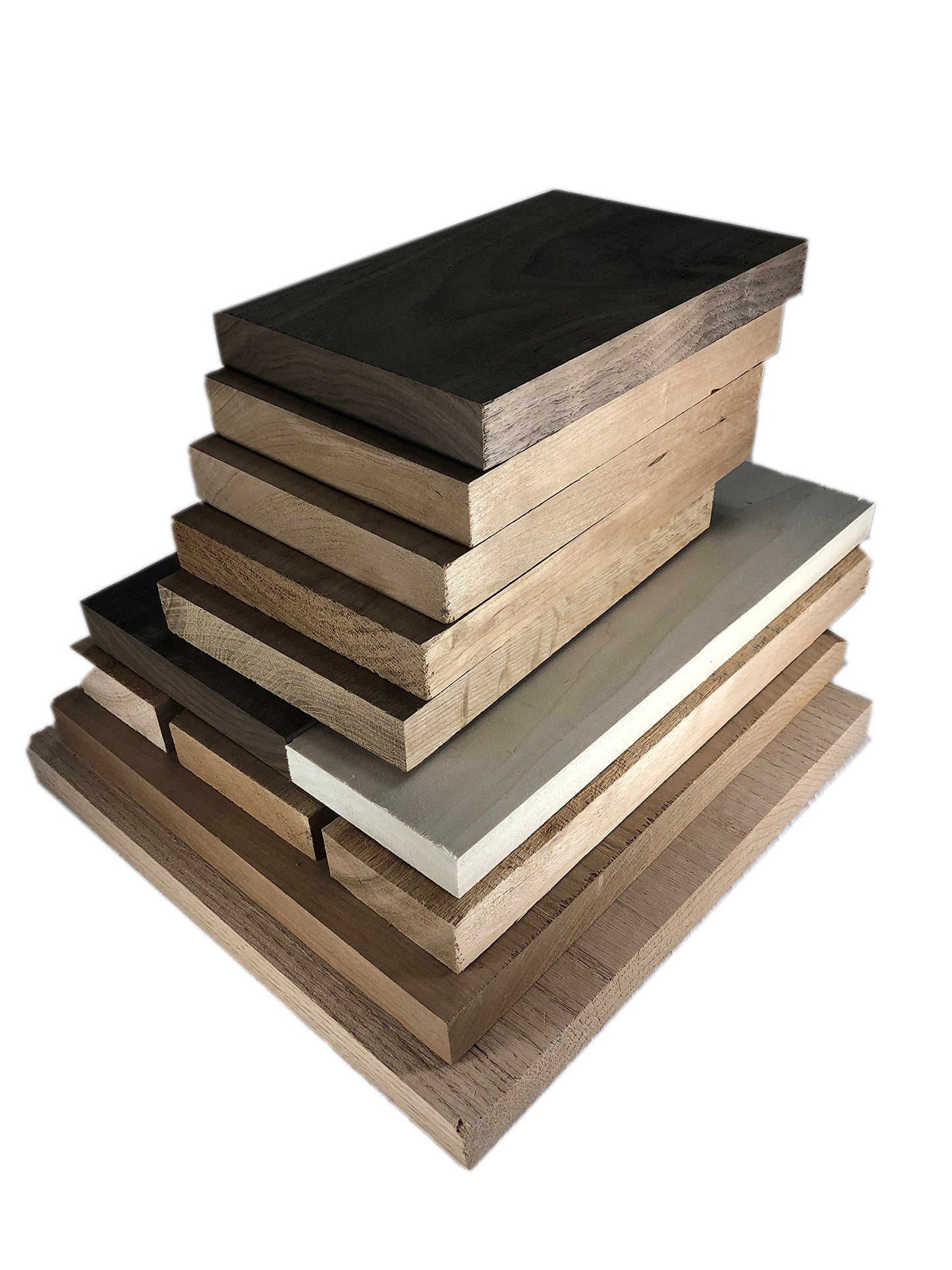 Hardwood Lumber Assortment - Mixed Species - Large Box of Hobby Wood - Perfect Boards - Clear Lumber. NO Scrap, Defects, Knots, and/or End Checks. Lumber Perfect for Odds and Ends.