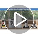 ToLanbbt 20x20x0.6" Mini Fridge Mat with 4 base raisers, Black - Drip Tray & Floor Protector