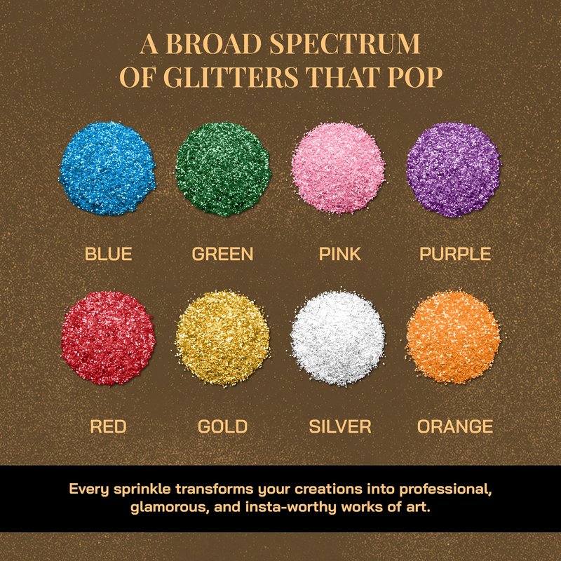 Dazzle Dust Edible Glitter Sprinkles for Cake Decorating, Drinks, Cookie, Icing, Dessert Decorations, Sparkly Luster, Food-Grade, Vegan, Gluten Free, Kosher, Bulk 10g, Gold