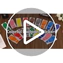 Kids Footprint Floor Decals - 45 Pairs, 90 Prints, Waterproof Stickers, 2.5x5.9 Inch, Multi-Color for Classroom & Party