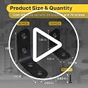 20 Pack Stainless Steel Corner Brackets for Furniture Reinforcement