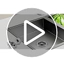 TGOSOMT Brushed SUS 304 Kitchen Sink Drain Stopper & Strainer 3-in-1, 1 Pack