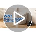 FORASTO 2-in-1 Toilet Brush & Plunger Set Black 3Pack Extended Handle Bathroom