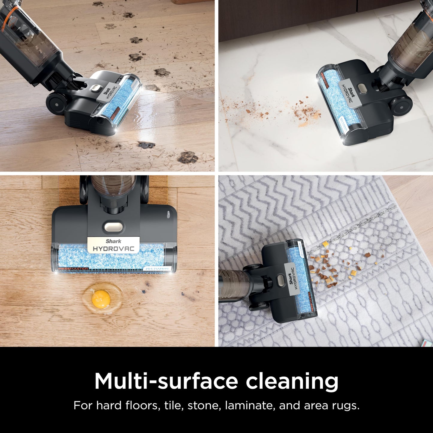 Shark HydroVac MessMaster Wet Dry Vacuum Cleaner, Cordless, 3-in-1 Vacuum Mop All in One & Self-Cleaning System, Lightweight, Powerful Suction, for Hard Floors & Area Rugs, Stone, WD261,Rose Gold