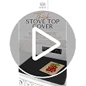 Linda's Essentials 30 x 21 Inch Silicone Stove Top Cover - Black, Heat-Resistant Glass Cooktop Protector