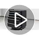 Garvee Black 5-Drawer Rolling Tool Chest Cabinet with Locking System, 24in Toolbox on Wheels