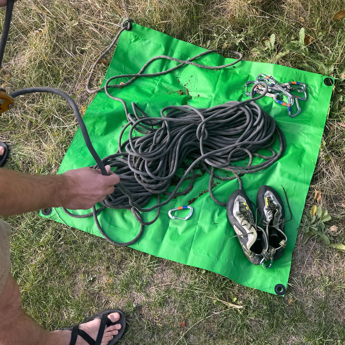 RENEGADE Heavy Duty Mini Tarp | 3’ x 3’ | PFAS & PVC Free | Rip, Tear, UV & Waterproof | Ultra Tough Weather Protective Cover | Construction Agriculture Home Garden Patio Camping Boat Outdoor