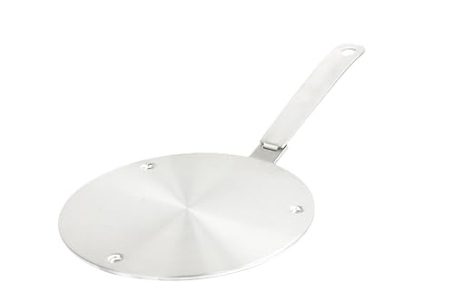 7.5 inch Heat Diffuser Stainless Steel Induction Adapter with Concave Points - Fits Gas & Induction Cooktops