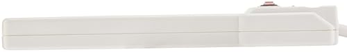 Amazon Basics 6-Outlet Surge Protector Power Strip 200J, 2-Pack, White