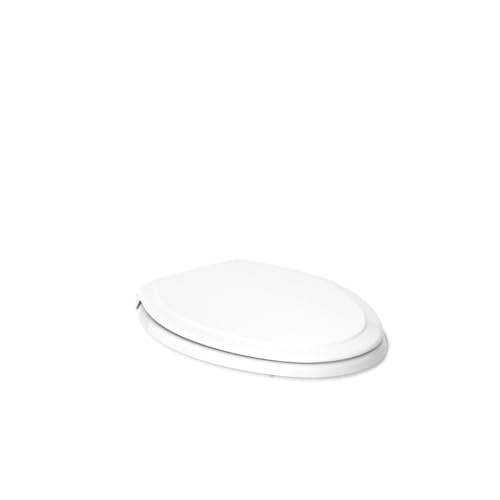 KOHLER 4734-RL-0 Rutledge ReadyLatch Elongated Toilet Seat, Quiet-Close Lid, Contoured Seat, Grip-Tight Bumpers and Installation Hardware, White