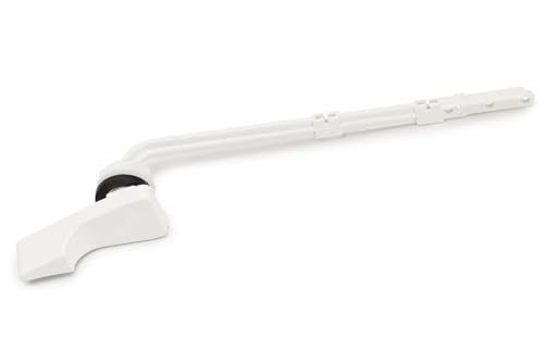 Qualihome Toilet Tank Flush Lever Replacement White Straight Arm Compatible with American Standard