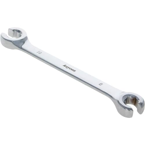 Flare Nut Wrench, 8mmx10mm Metric Double Open End, High Carbon Steel and Chrome Plating, for Household Maintenance and General Repairs