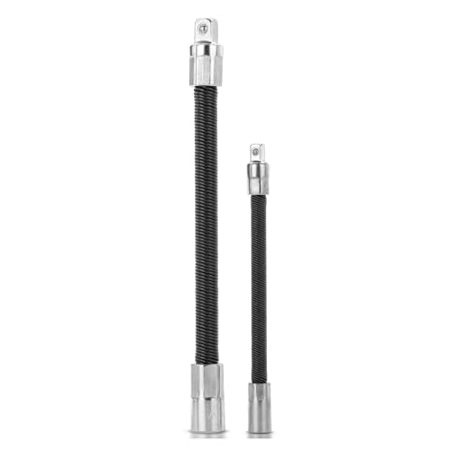 Bates- Flexible Extension Bar Set, 2 pcs, 1/4" & 3/8" Drives, Flexible Drill Bit Extension
