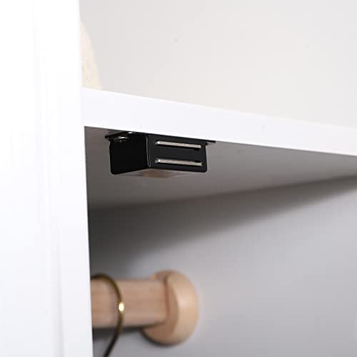 Mousike 4 Pack Black Magnetic Cabinet Catch 30lb Strong Door Latch