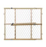 Toddleroo by North States Wooden Baby Gate - Adjustable Pressure Mount, 26.5-42 Inches Wide, 23 Inches Tall, Easy Install