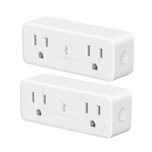 THIRDREALITY 2 Pack Zigbee Smart Dual Outlets with Independent Control & Power Monitoring
