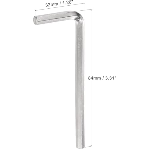 TOP-VIGOR 2Pcs 3/16 Inch Hex Key Wrench, Metric CR-V L Shaped Imperial Hexagon Head Spanner Tool for Repairing, Installation