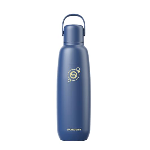 Sodastream Fizz & Go Cool 0.9L Insulated Stainless Bottle Storm Blue – Fits TERRA/ART/ENSO