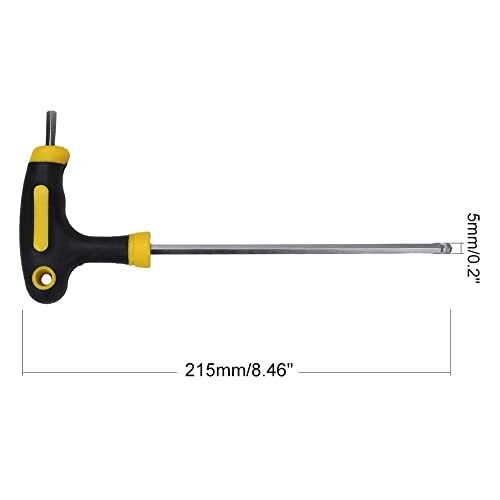 Utoolmart 5mm Metric Ball End Tip Magnetic T-Handle Hex Wrench