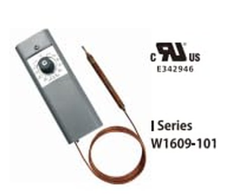 Long Term W1609-101 Refrigeratior Thermostat Temperature Controller from -30 Degrees F to 90 Degrees F (-34 Degrees C to 32 Degrees C), Capillary Length 5'