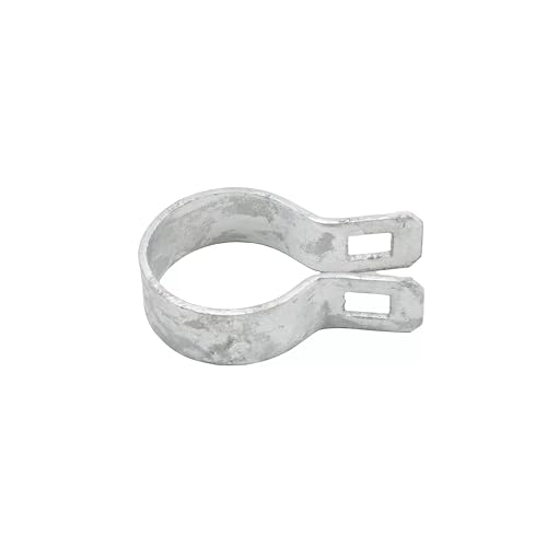 Ozark Fence 2-3/8 Inch Galvanized Steel Chain Link Brace Band - Rust-Resistant, Durable Fence Hardware Set