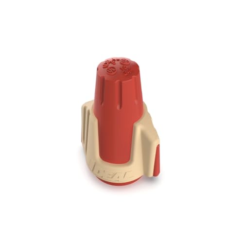 Ideal Twister PRO Wire Connectors 50 Pack Red/Tan – 22-8 AWG, Smooth Twist-On