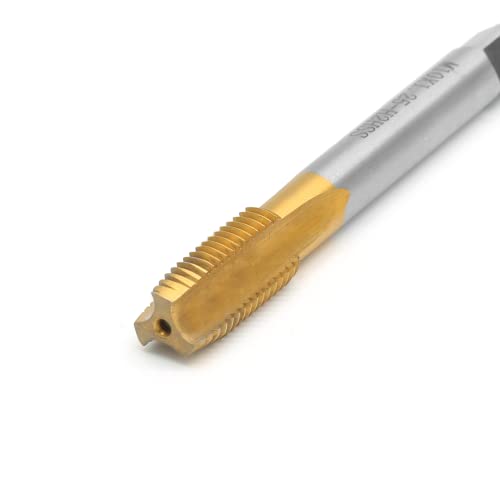 Biaungdo M10 x 1.25mm Tap and M10 x 1.25mm Die Metric Right Hand Thread Titanium Coated Tap and Die Set, HSS Right Hand Thread Tap and Die Set