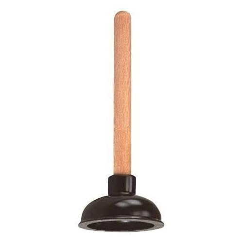 Rocky Mountain Goods Small Drain Plunger - Perfect Size for Unclogging Slow Sinks, Drains, Tubs and Showers - 9¡± Solid Wood Handle - Unclogs Sinks and Drains Better Than Toilet Plunger