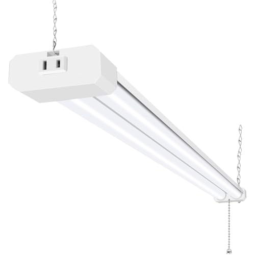 Hykolity 4FT LED Shop Light Linkable 4400LM Daylight White 5000K, White, 42W