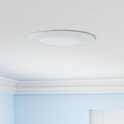NICOR 6 Inch White Recessed Shower Trim with Albalite Lens - Model 17505