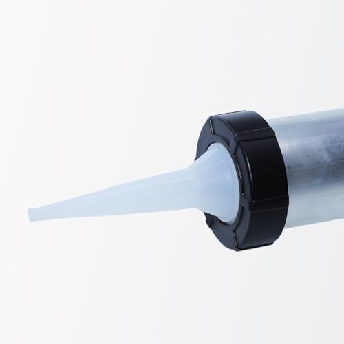Sausage Caulking Gun Front Cap, Durable Sausage Caulk Gun Aluminum Front Cover with Cone Nozzles(Black-3 Pack)