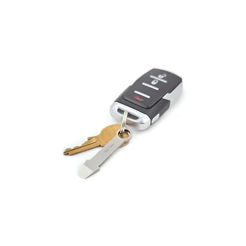 Keychain Mini Pry Bar - Tiny EDC Crowbar - (Stainless Steel) Pocket Tool