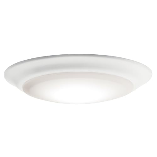 Kichler Gen I 7.5-Inch White LED Flush Mount Light 3000K Dimmable Ceiling Fixture