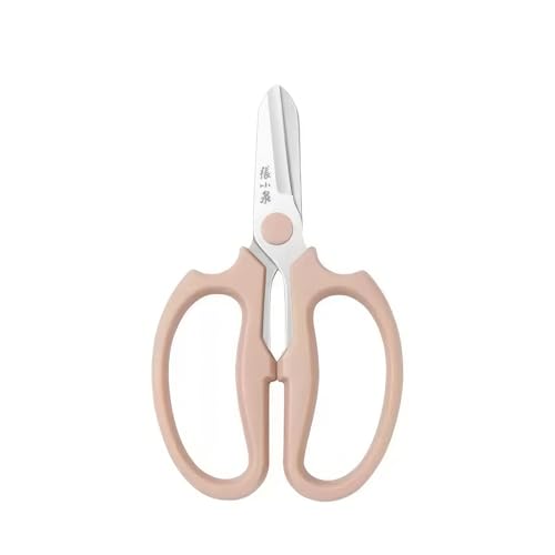 Professional Floral Scissors & Garden Shears - 3.38mm Stainless Steel, Ergonomic Wide Grip for Cutting Fresh Flowers, Florist Supplies, Pruning & Trimming (PINK)