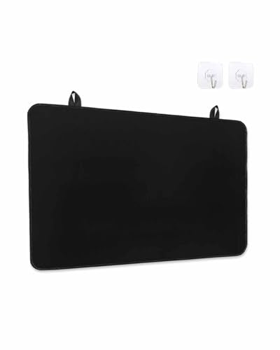 PIEPLE 24x21 Black Heat-Resistant Glass Cooktop Protector | Stovetop Cover Mat
