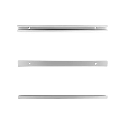 QWORK 12" T-Track, 4 Pack Aluminum Double Track with Mounting Holes for Woodworking