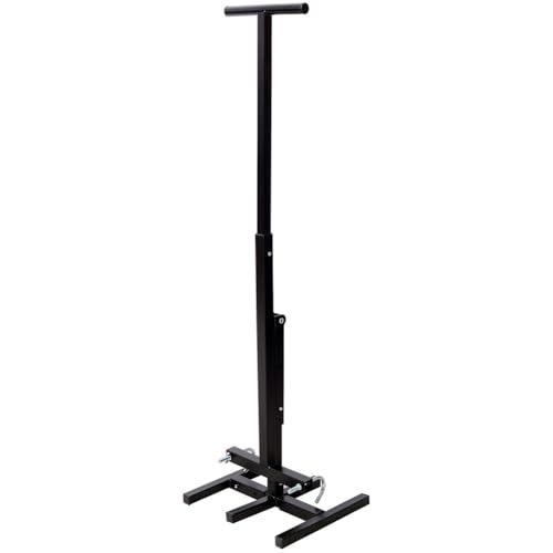 Heavy Duty Manual Trash Compactor Tool for 32-170 Gallon Bins - Black Steel Waste Press