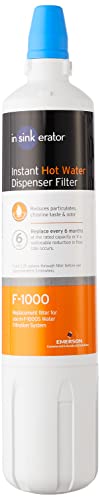 InSinkErator F-1000 Replacement Water Filter Cartridge - White, 11.75 inch