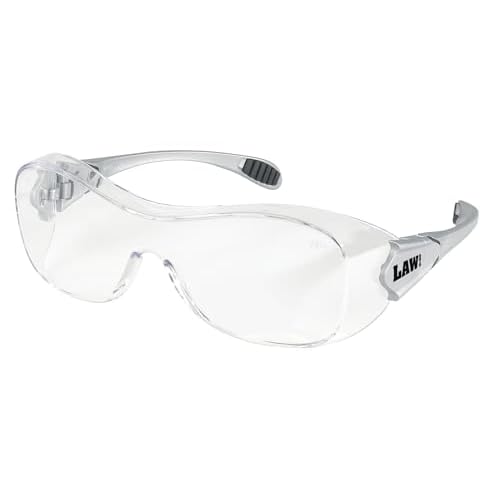MCR Safety Glasses OG110AF Law Over The Glass Safety Dialectric Glasses, Polycarbonate Clear Lens with UV Protection, Scratch Resistant and Anti-Fog Coating , 1 Pair
