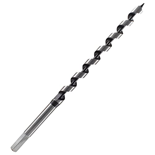 Muretnze 9/16 Inch x 12 Inch Long Auger Drill Bit for Wood, Hex Shank 3/8 Inch for Wood, Extra Long Drill Bits Brad Point Augers Drill Bits for Soft and Hard Wood, Plastic and Drywall.