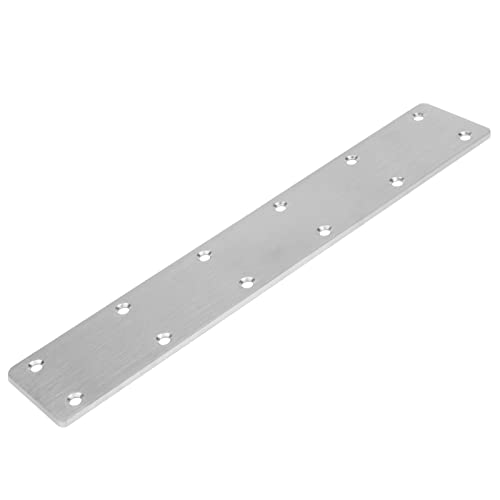 8 Pack Stainless Steel Flat Mending Plates 10-7/8" x 2" for Wood Repair - Mountain_ARK