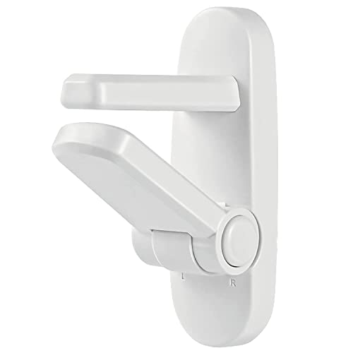 Childproof Door Lever Lock 2 Pack White - Baby Safety Locks No Drilling, Easy Install