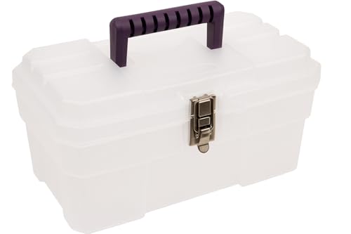 Akro-Mils 14-Inch ProBox Plastic Toolbox with Removable Tray, Steel Latch & Padlock Eye - 14 x 8 x 8 in, Made in USA (1-Pack)