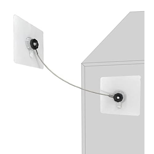 10 inches Stainless Steel Furniture Straps for Baby Proofing, No-Drill Furniture Anchors Earthquake Straps, Prevent Falling and Anti Tip TV Safety Straps, 6 Pcs