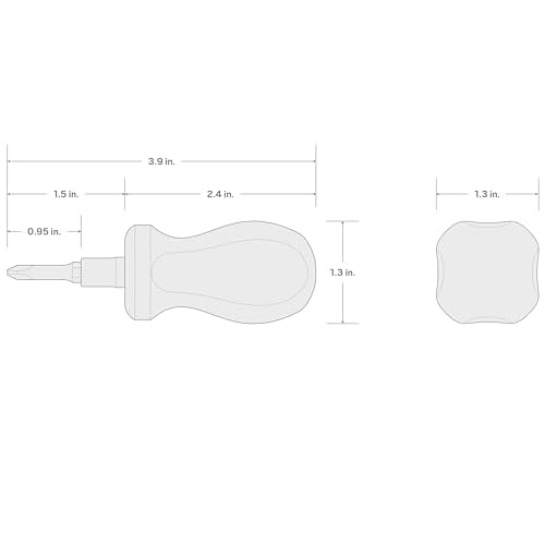 TEKTON 3-in-1 Stubby Phillips/Slotted Multi-Bit Driver (#2 x 1/4 in., Black) | DMT13002