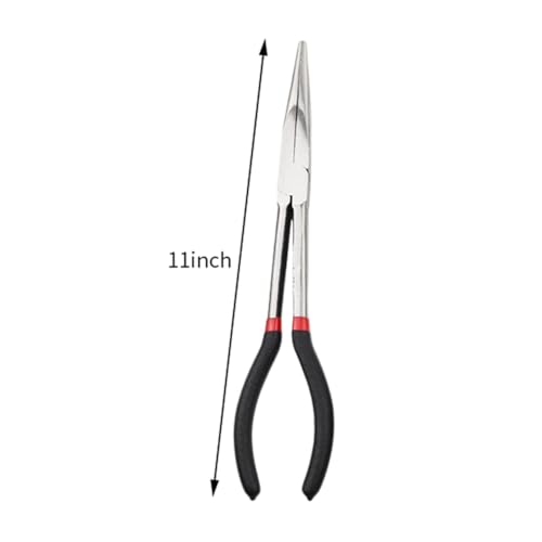 SYCOOVEN Long Reach Pliers, 11 Inches 45 Degree Angle Long Needle Nose Pliers, Automotive Electrical Tools for Narrow Spaces and Limited Areas (45 Degree)