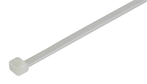 GTSE 14 Inch White/Clear Nylon Zip Ties 100 Pack, 50lb Self-Locking Cable Ties