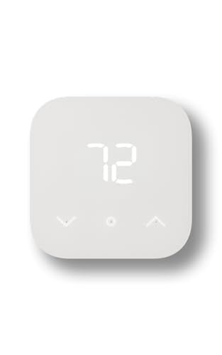Amazon Smart Thermostat - 1 Pack, Compatible with Alexa & Ring, C-Wire Required