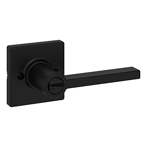 Kwikset Casey Privacy Door Lever with Lock - Matte Black, 1 Pack